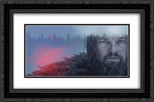 The Revenant 24x16 Black Ornate Wood Framed Movie Poster with Double Matting