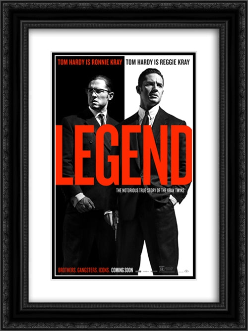 Legend 18x24 Black Ornate Wood Framed Movie Poster with Double Matting