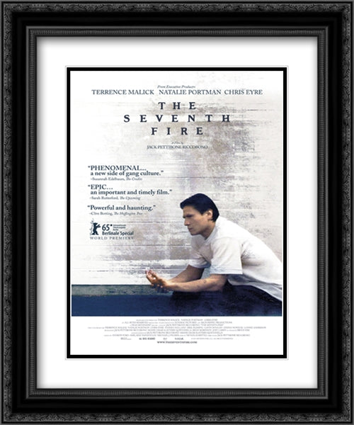 The Seventh Fire 20x24 Black Ornate Wood Framed Movie Poster with Double Matting