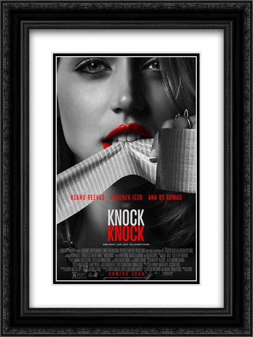 Knock Knock 18x24 Black Ornate Wood Framed Movie Poster with Double Matting