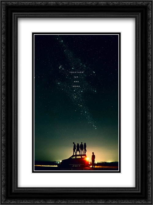Power Rangers 18x24 Black Ornate Wood Framed Movie Poster with Double Matting