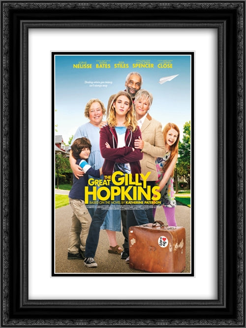 The Great Gilly Hopkins 18x24 Black Ornate Wood Framed Movie Poster with Double Matting