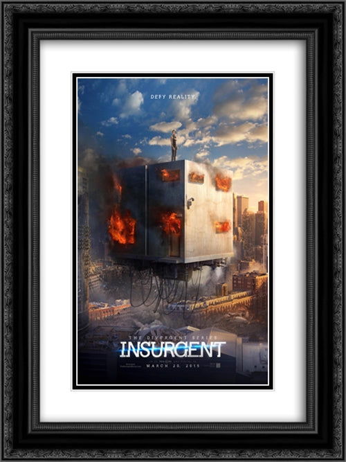 The Divergent Series Insurgent 18x24 Black Ornate Wood Framed Movie Poster with Double Matting