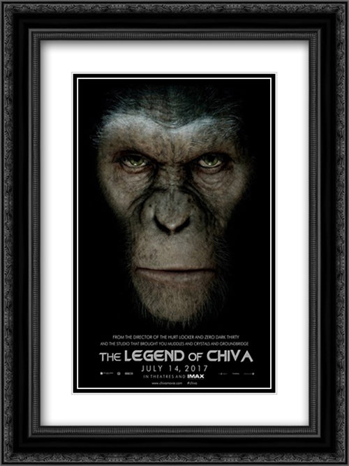 The Legend of Chiva 18x24 Black Ornate Wood Framed Movie Poster with Double Matting