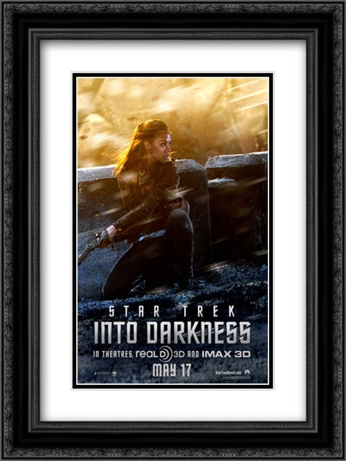 Star Trek Into Darkness 18x24 Black Ornate Wood Framed Movie Poster with Double Matting