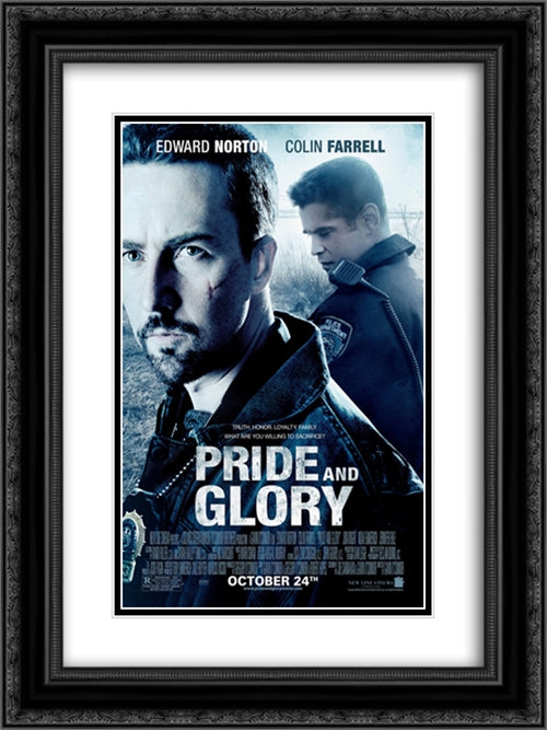 Pride and Glory 18x24 Black Ornate Wood Framed Movie Poster with Double Matting