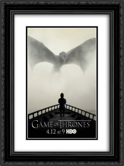 Game of Thrones 18x24 Black Ornate Wood Framed Movie Poster with Double Matting