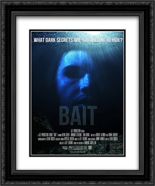 Bait 20x24 Black Ornate Wood Framed Movie Poster with Double Matting