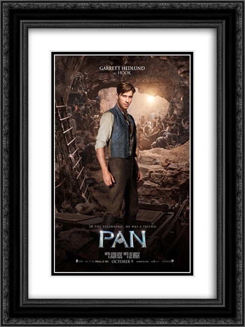 Pan 18x24 Black Ornate Wood Framed Movie Poster with Double Matting