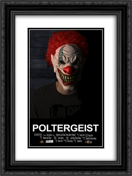 Poltergeist 18x24 Black Ornate Wood Framed Movie Poster with Double Matting