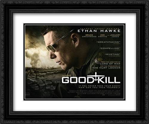 Good Kill 24x20 Black Ornate Wood Framed Movie Poster with Double Matting