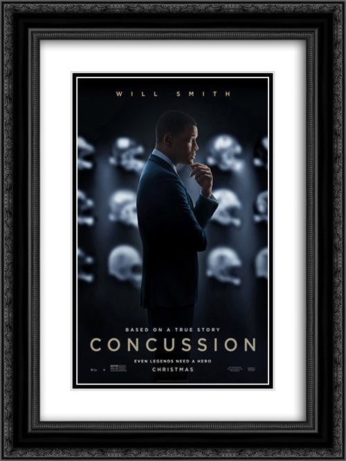 Concussion 18x24 Black Ornate Wood Framed Movie Poster with Double Matting
