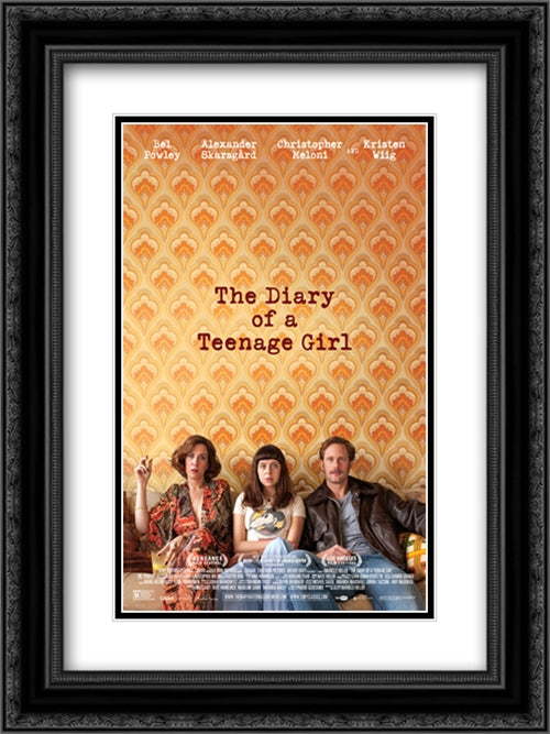 The Diary of a Teenage Girl 18x24 Black Ornate Wood Framed Movie Poster with Double Matting