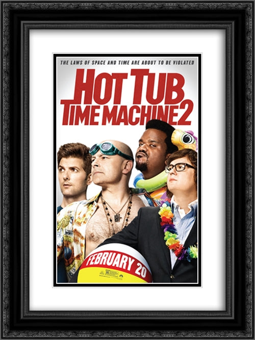 Hot Tub Time Machine 2 18x24 Black Ornate Wood Framed Movie Poster with Double Matting