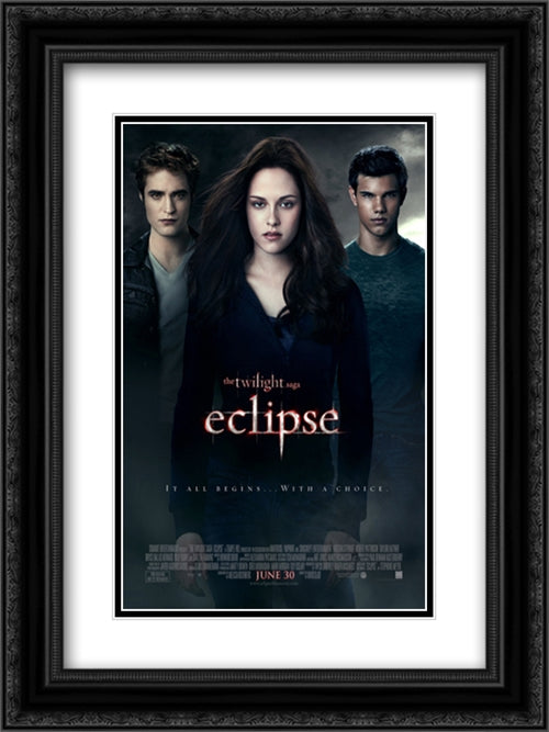 Eclipse 18x24 Black Ornate Wood Framed Movie Poster with Double Matting