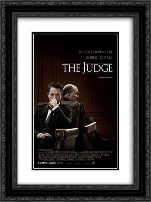The Judge 18x24 Black Ornate Wood Framed Movie Poster with Double Matting