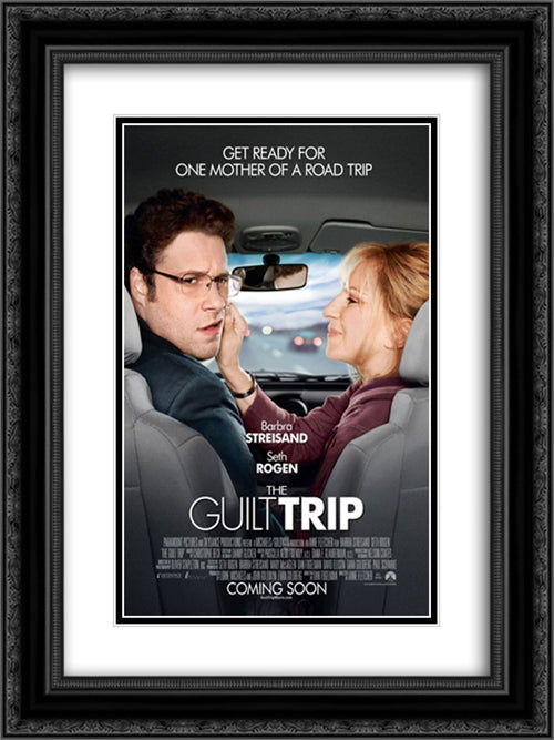 The Guilt Trip 18x24 Black Ornate Wood Framed Movie Poster with Double Matting