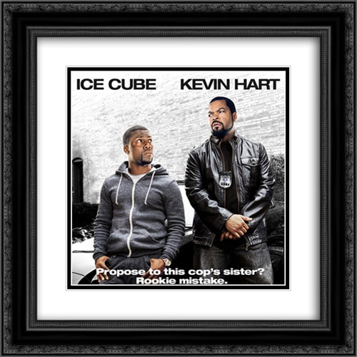 Ride Along 20x20 Black Ornate Wood Framed Movie Poster with Double Matting