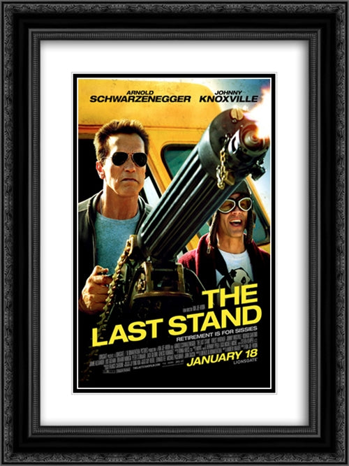 The Last Stand 18x24 Black Ornate Wood Framed Movie Poster with Double Matting