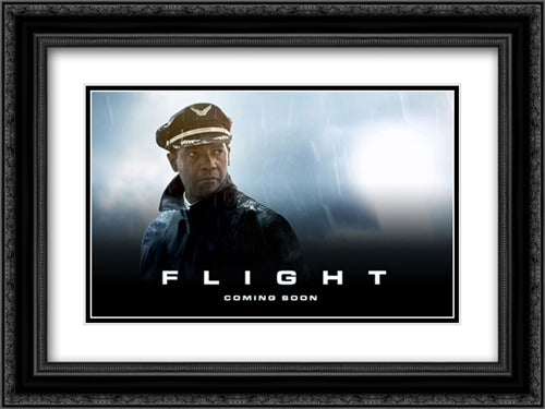 Flight 24x18 Black Ornate Wood Framed Movie Poster with Double Matting
