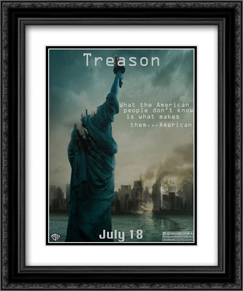 Treason 20x24 Black Ornate Wood Framed Movie Poster with Double Matting