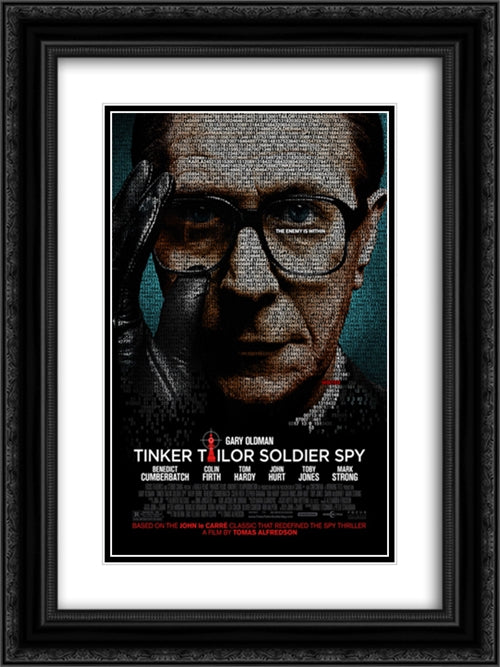 Tinker Tailor Soldier Spy 18x24 Black Ornate Wood Framed Movie Poster with Double Matting