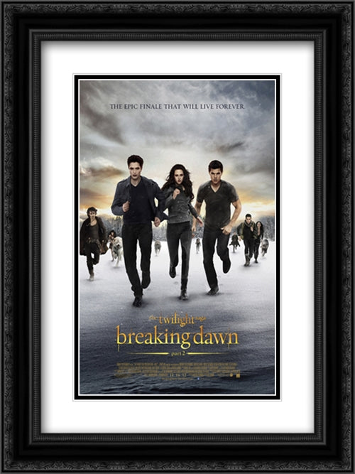 The Twilight Saga Breaking Dawn 18x24 Black Ornate Wood Framed Movie Poster with Double Matting