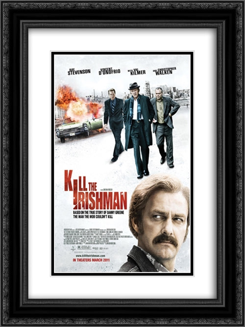 Kill the Irishman 18x24 Black Ornate Wood Framed Movie Poster with Double Matting