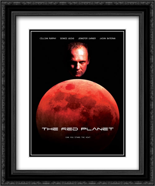 The Red Planet 20x24 Black Ornate Wood Framed Movie Poster with Double Matting