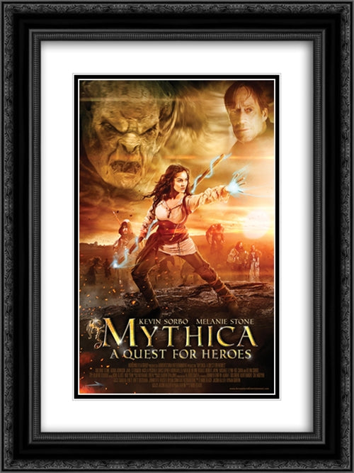 Mythica 18x24 Black Ornate Wood Framed Movie Poster with Double Matting