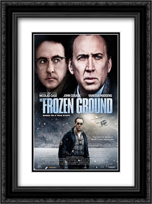 Frozen Ground 18x24 Black Ornate Wood Framed Movie Poster with Double Matting