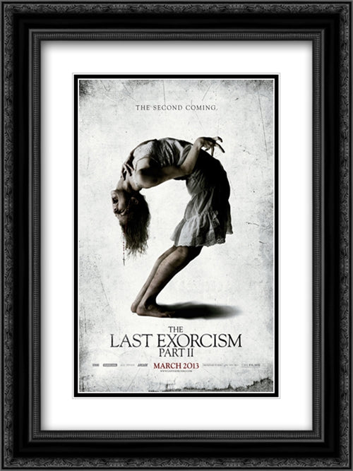 The Last Exorcism Part II 18x24 Black Ornate Wood Framed Movie Poster with Double Matting