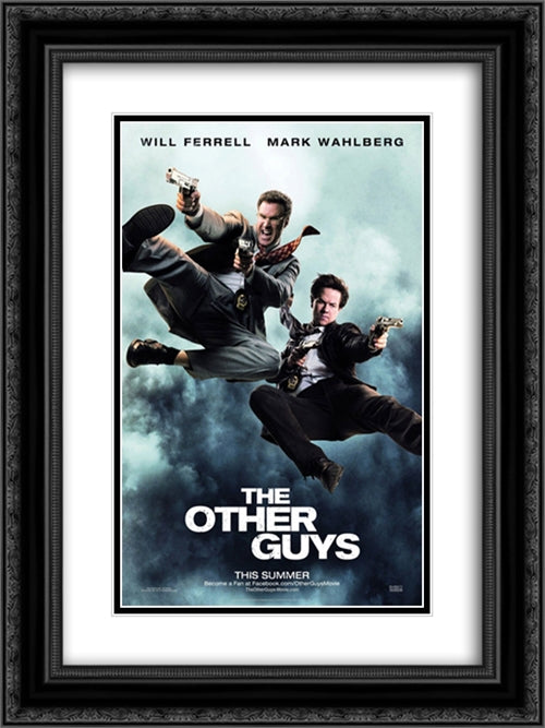 The Other Guys 18x24 Black Ornate Wood Framed Movie Poster with Double Matting