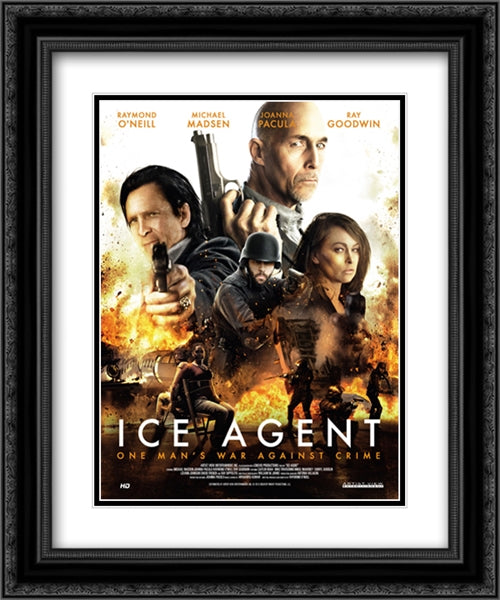Ice Agent 20x24 Black Ornate Wood Framed Movie Poster with Double Matting