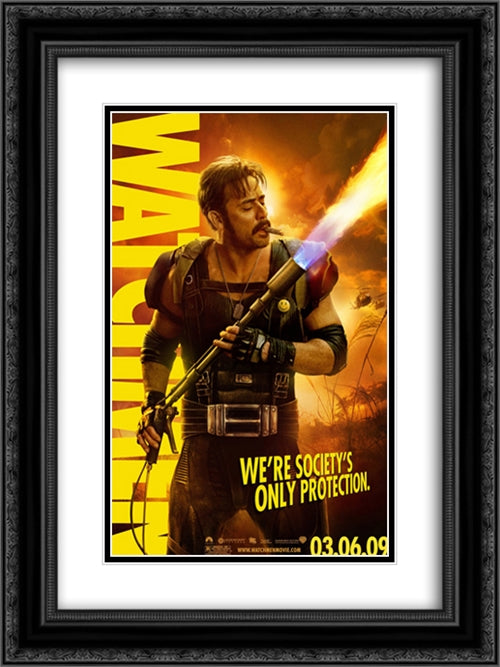 Watchmen 18x24 Black Ornate Wood Framed Movie Poster with Double Matting