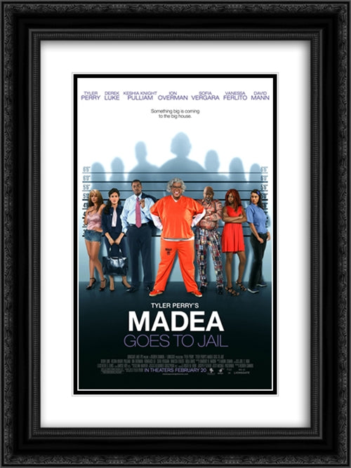 Madea Goes to Jail 18x24 Black Ornate Wood Framed Movie Poster with Double Matting