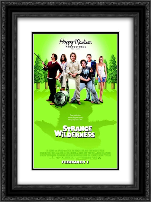 Strange Wilderness 18x24 Black Ornate Wood Framed Movie Poster with Double Matting