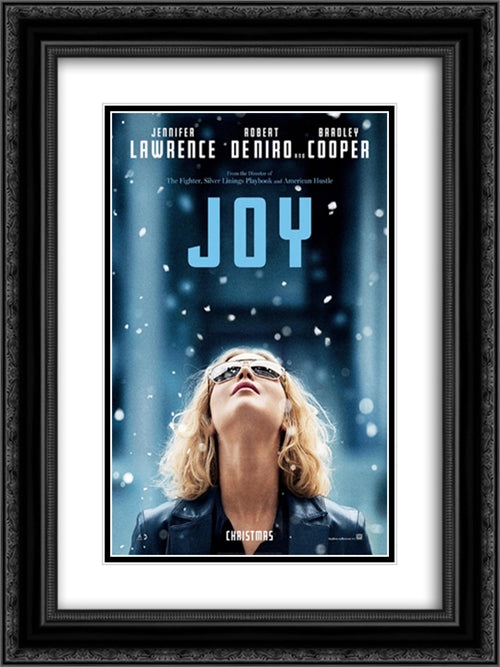 Joy 18x24 Black Ornate Wood Framed Movie Poster with Double Matting