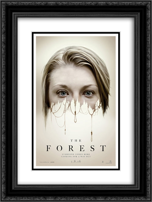 The Forest 18x24 Black Ornate Wood Framed Movie Poster with Double Matting