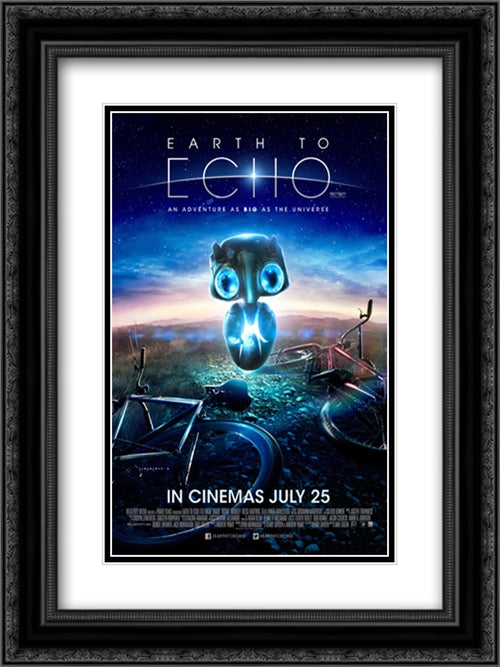 Earth to Echo 18x24 Black Ornate Wood Framed Movie Poster with Double Matting