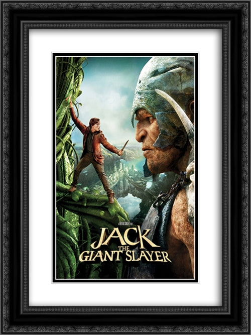 Jack The Giant Slayer 18x24 Black Ornate Wood Framed Movie Poster with Double Matting