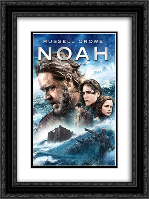 Noah 18x24 Black Ornate Wood Framed Movie Poster with Double Matting