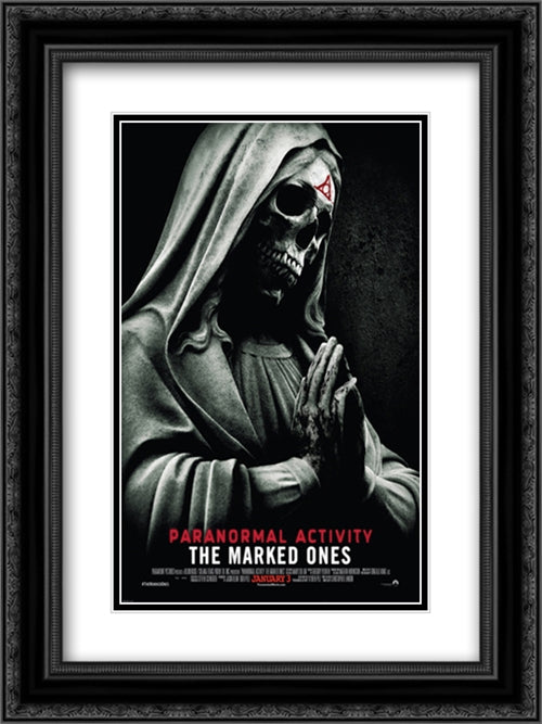 Paranormal Activity The Marked Ones 18x24 Black Ornate Wood Framed Movie Poster with Double Matting