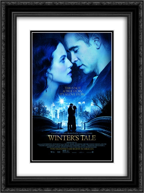 Winter's Tale 18x24 Black Ornate Wood Framed Movie Poster with Double Matting