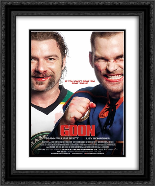 Goon 20x24 Black Ornate Wood Framed Movie Poster with Double Matting