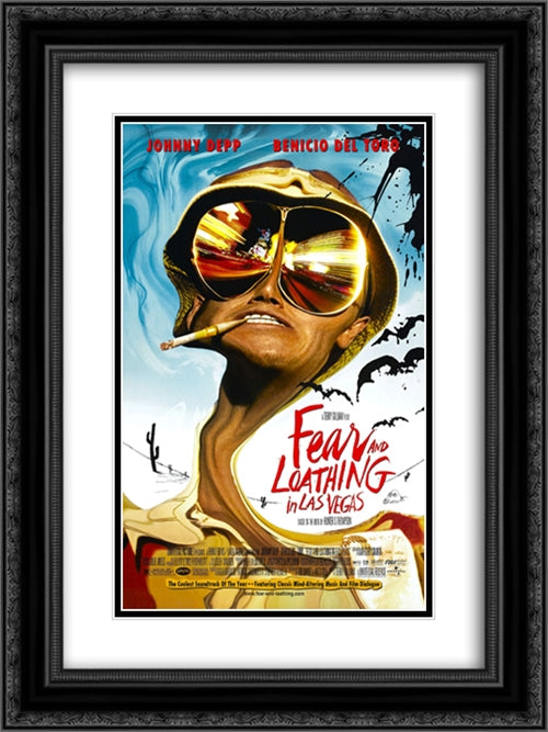 Fear and Loathing in Las Vegas 18x24 Black Ornate Wood Framed Movie Poster with Double Matting