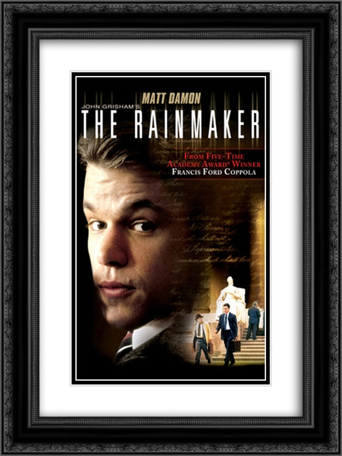 The Rainmaker 18x24 Black Ornate Wood Framed Movie Poster with Double Matting