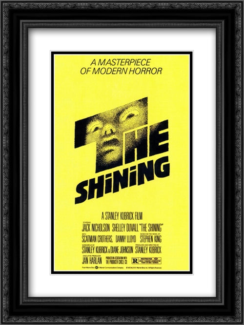The Shining 18x24 Black Ornate Wood Framed Movie Poster with Double Matting