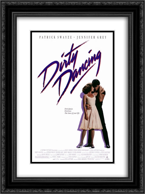 Dirty Dancing 18x24 Black Ornate Wood Framed Movie Poster with Double Matting