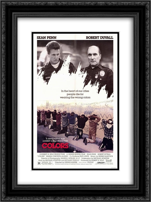 Colors 18x24 Black Ornate Wood Framed Movie Poster with Double Matting